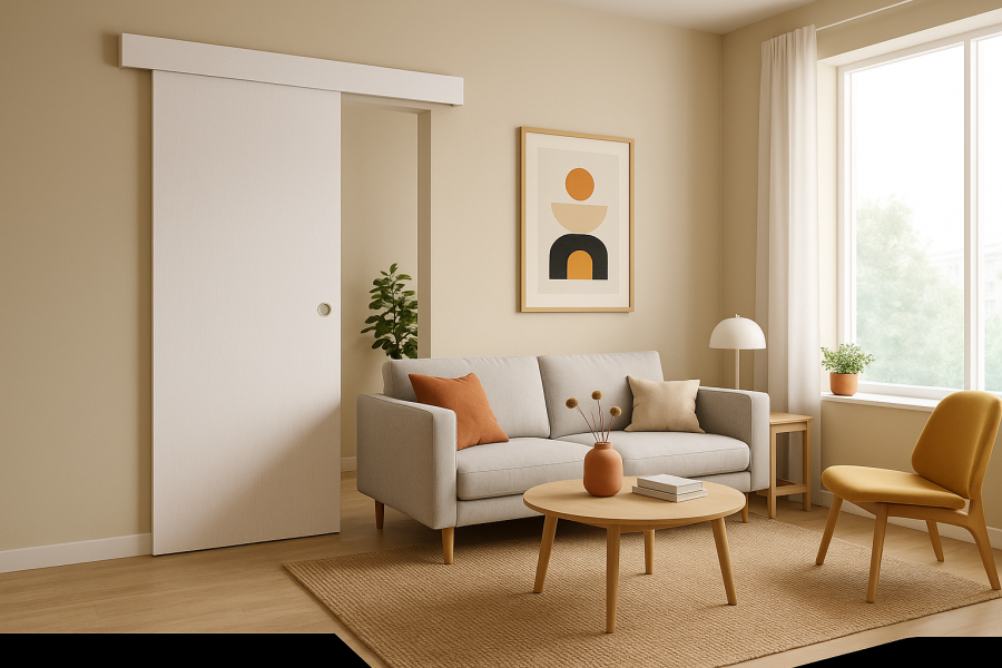 Kit de puerta corredera easydoor 72/120 Tabique bloque